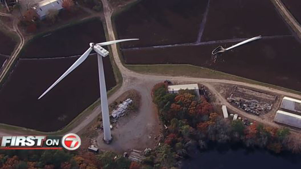 Investigation underway after blade breaks off wind turbine in Plymouth