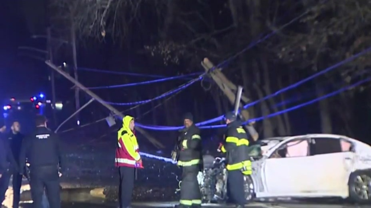 Driver thrown from car, seriously injured in Brockton crash that downed utility poles, knocked out power