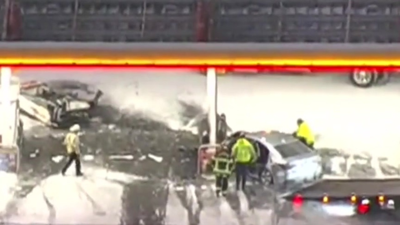 Crash at gas station in Stoughton sparks fire, sends 3 to hospital