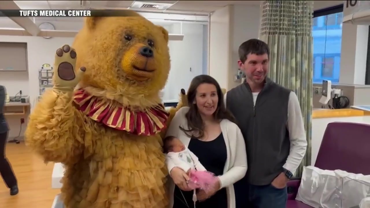 Boston Ballet’s ‘The Nutcracker’ Bear visits Tufts Medical Center NICU
