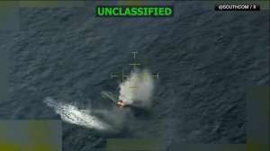 Trump says the US ‘hit’ a facility along shore where he says alleged drug  boats ‘load up’