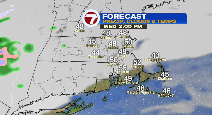 40s next few days before major temp drop next week - Boston News ...