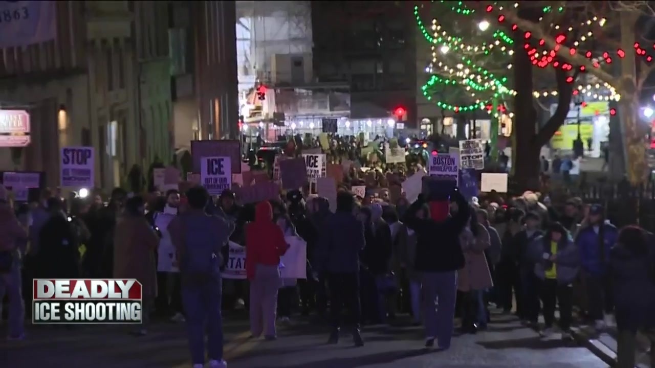 ‘End the terror’: Dozens gather in Boston to protest Minneapolis ICE ...