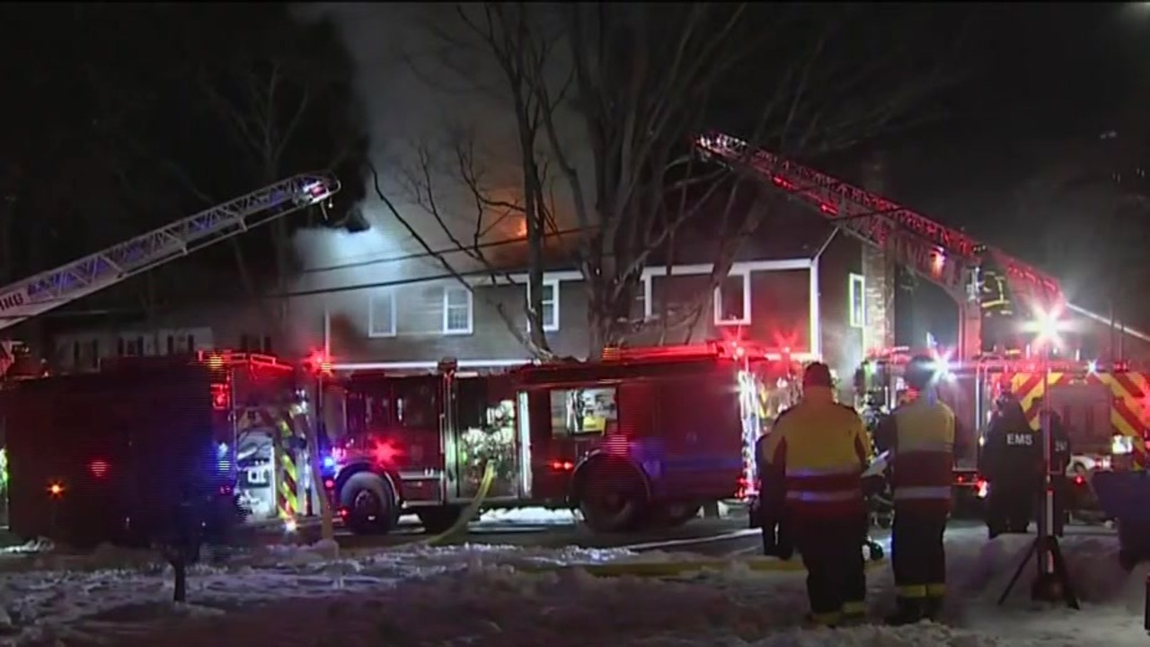 2 hurt, including firefighter, as fire tears through Reading home