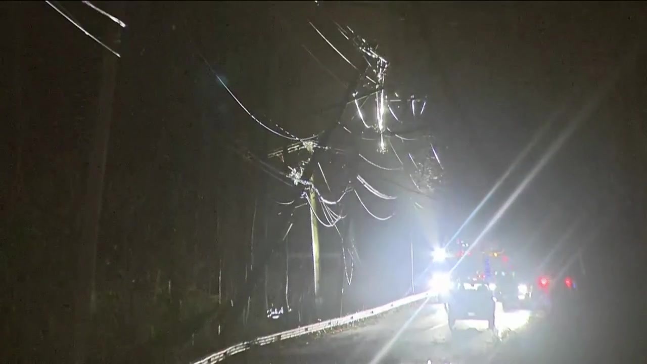 Heavy rain, powerful winds sweep across Massachusetts