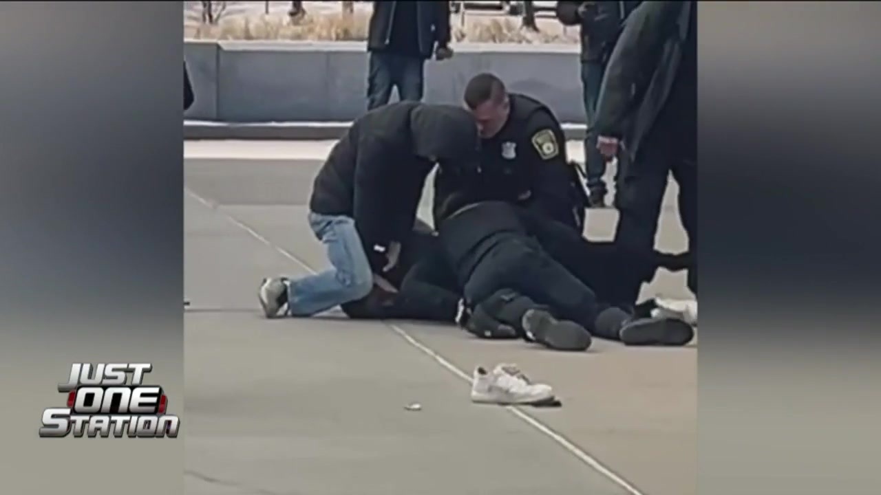 Man armed with butcher knife arrested after struggle with police at Forest Hills MBTA station