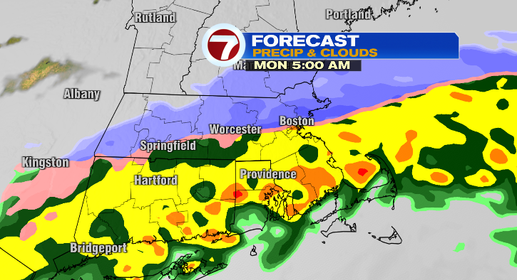 Rain, snow ahead for Monday