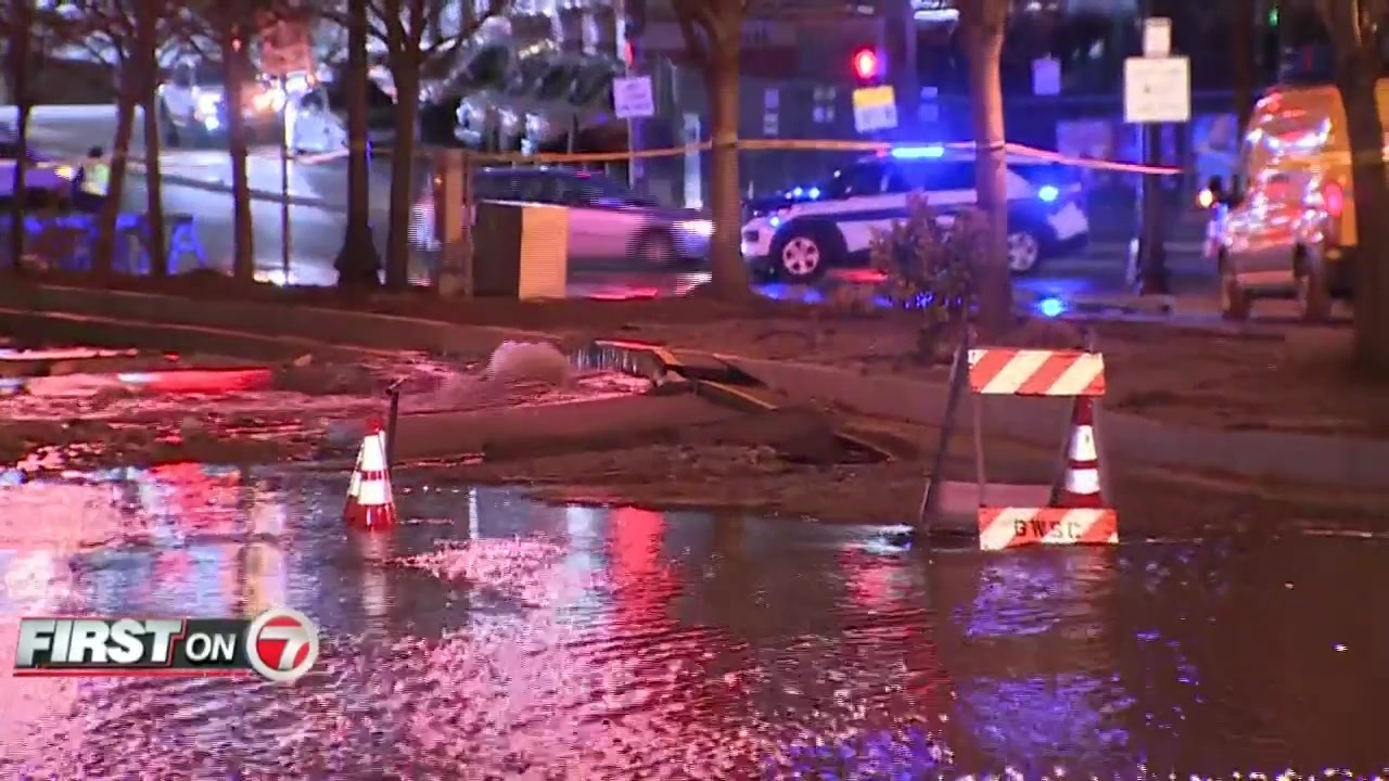 Street closed as crews continue to clean up mess from Jamaica Plain water main break