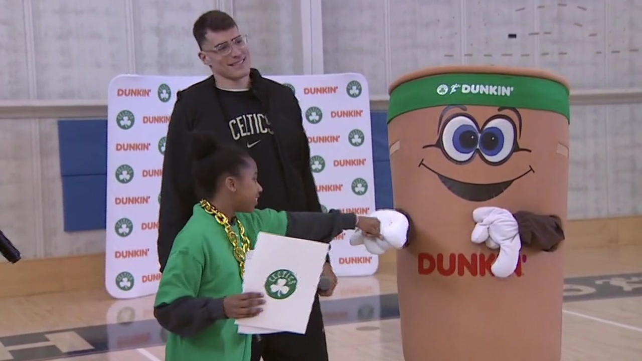 Celtics, Dunkin’ team up to renovate basketball gym at Boston elementary school