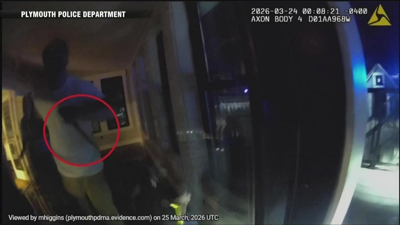 Man arrested after holding wife hostage with butcher knife during standoff at Plymouth home