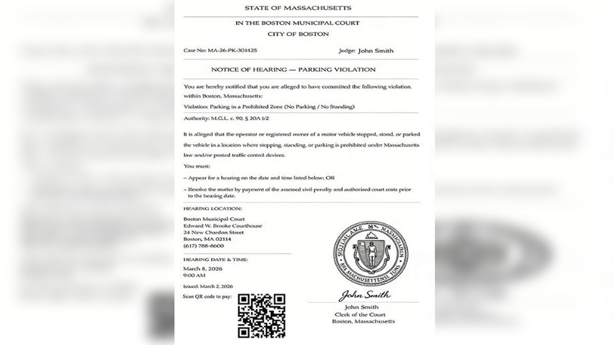 Boston police issue warning about fake court notices for parking violations