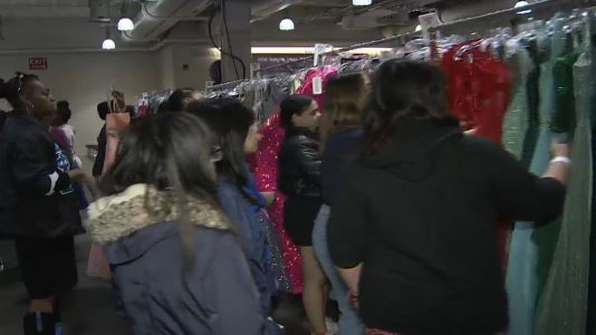 Students from across Eastern Mass. look for the perfect prom dress at annual ‘Belle of the Ball Boutique Day’ in Boston