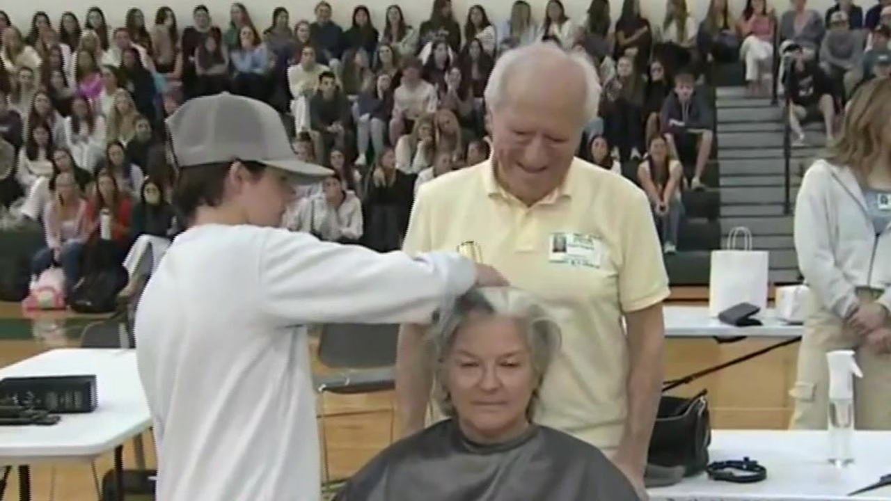Duxbury High students, staff shave heads for pediatric cancer