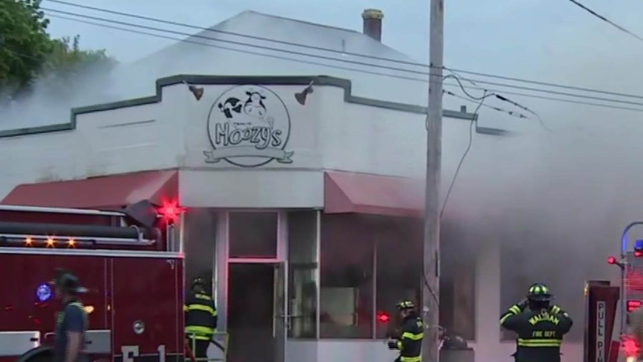 Fire at Moozy’s Ice Cream in Belmont