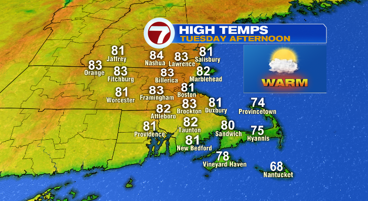 Warming to 80s this week before cooler weekend - Boston News, Weather ...