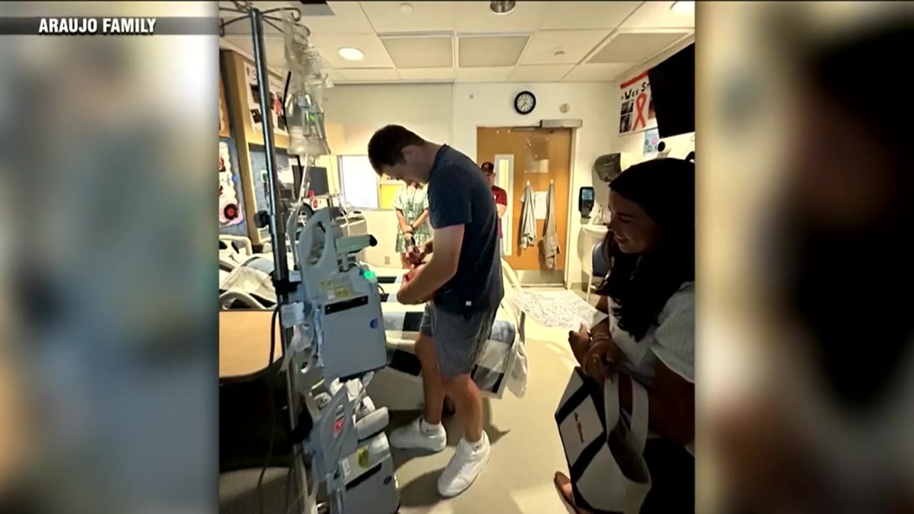 Drake Maye visits teen battling leukemia at Boston Children’s Hospital