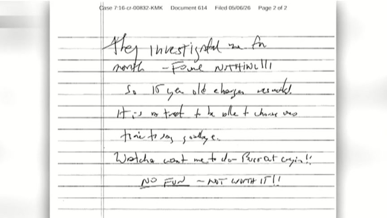 Judge releases purported Jeffrey Epstein suicide note