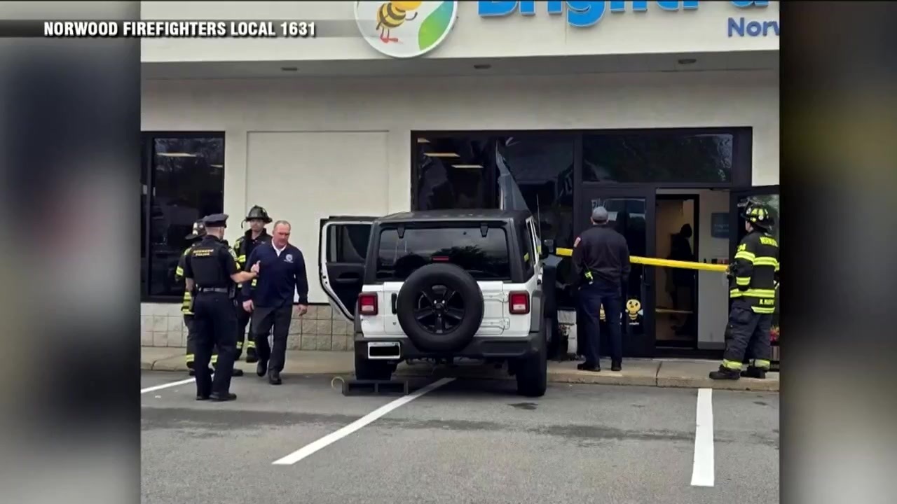 Norwood daycare closed after car crashes through front door