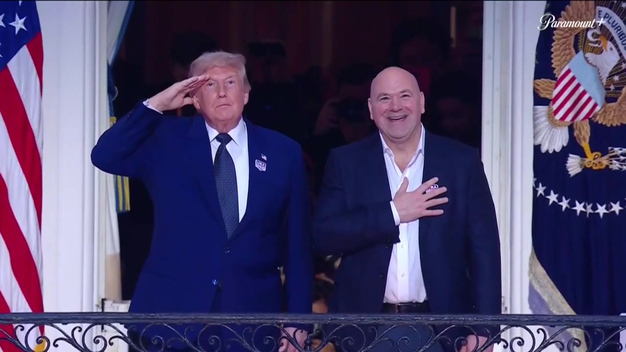UFC at White House for Trump’s birthday brings bloody fights, amplification of transphobic conspiracy theory