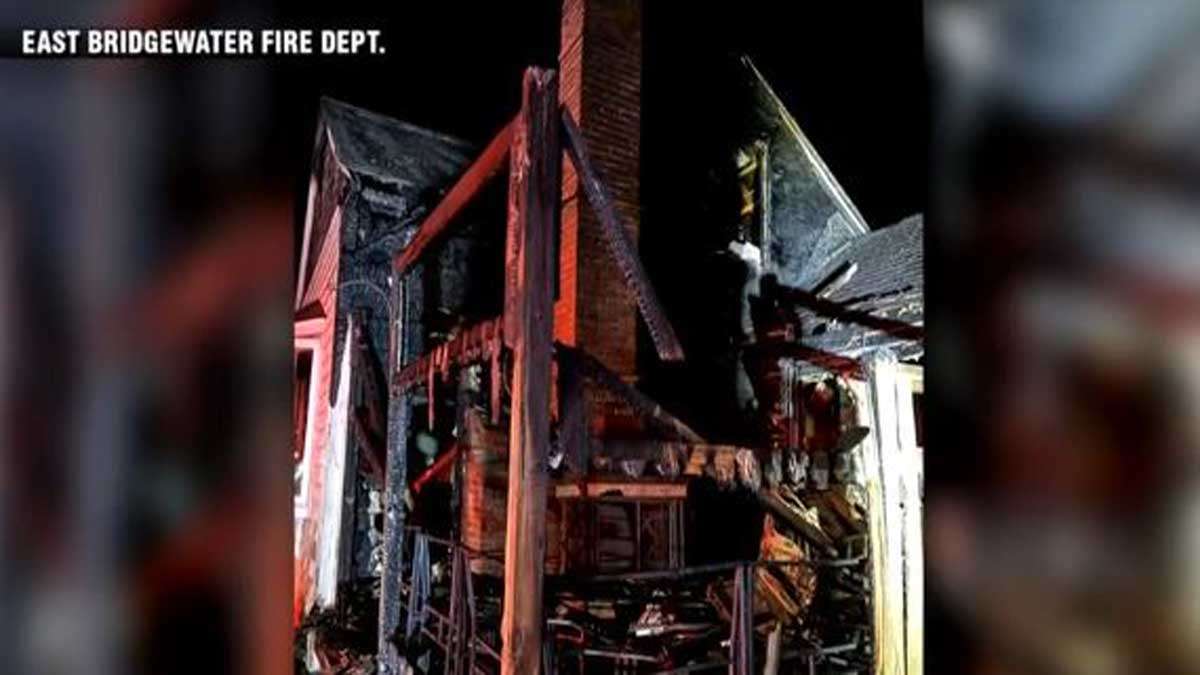House goes up in flames in East Bridgewater - Boston News, Weather ...
