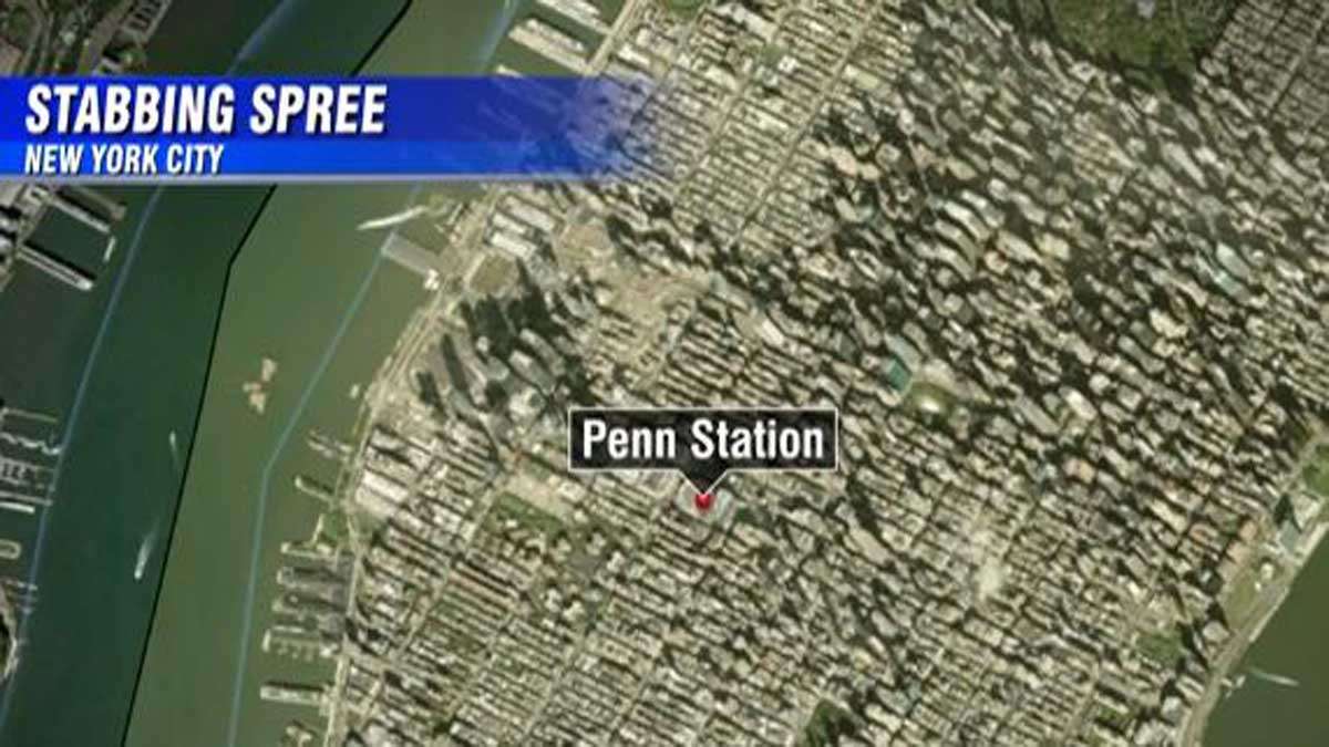 5 people stabbed at New York City’s Penn Station and a suspect is in custody, authorities say