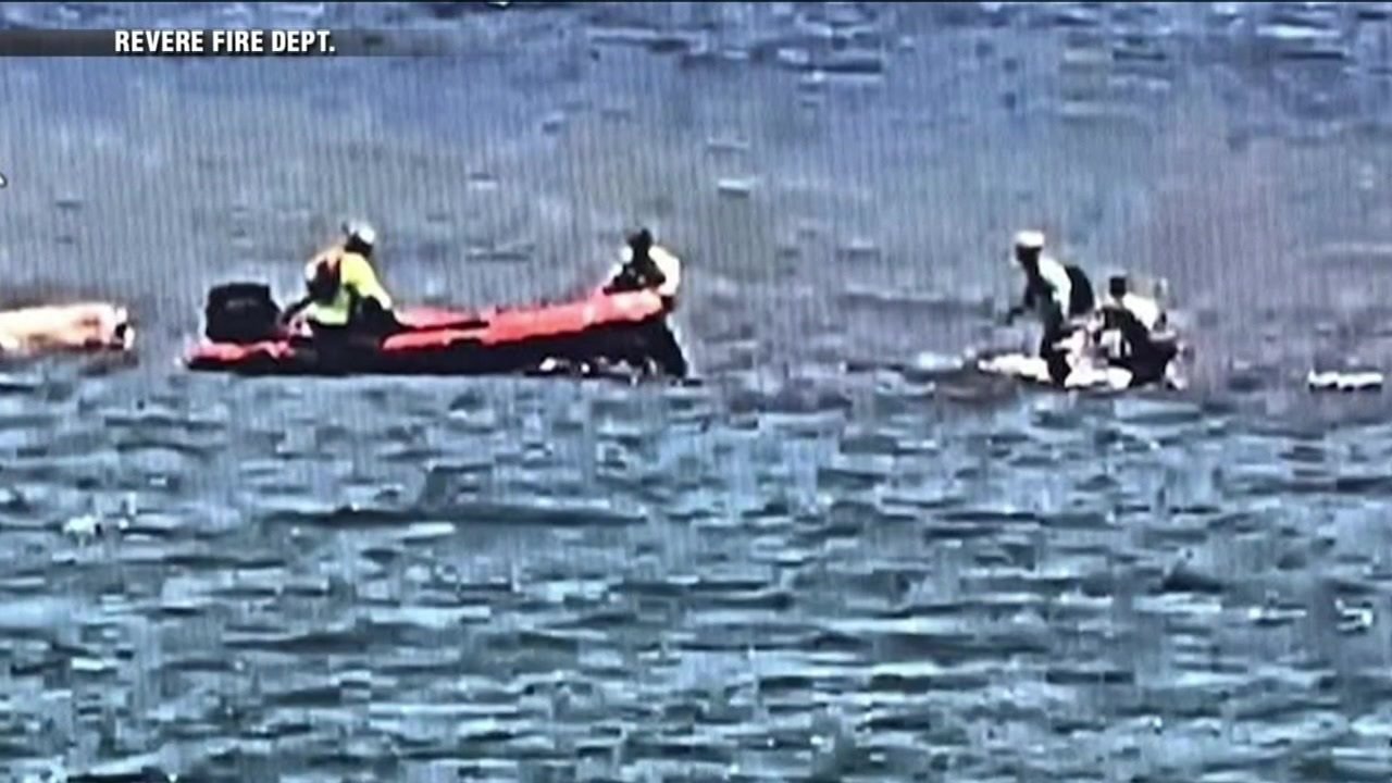 First responders save two people in water at Revere Beach