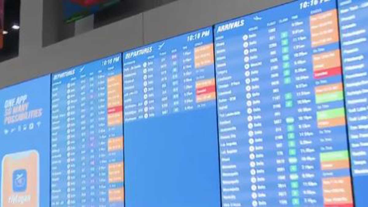 Fuel system failure at Boston Logan Airport caused a ground stop Sunday night, disrupting holiday travel plans; flights resumed Monday.