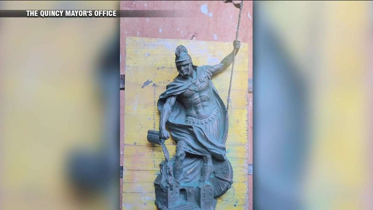 Temporary injunction against installation of religious statues at Quincy public safety building upheld