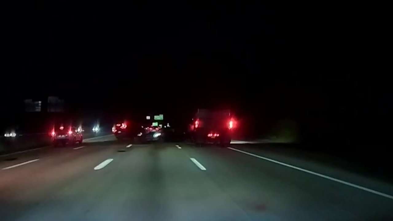 Car smashes into several vehicles on I-93N in Canton, tractor-trailer rolls over