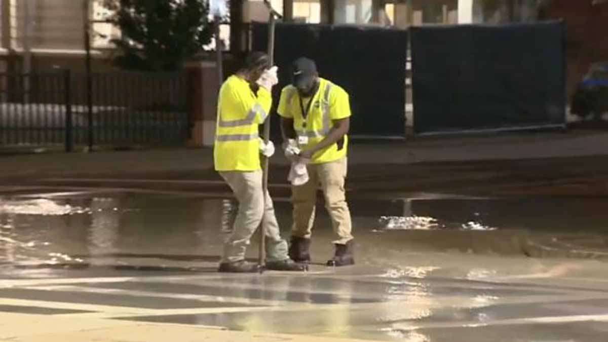 Crews cleaning up after water main break floods streets in East Boston