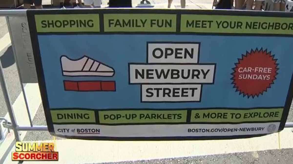 Shoppers, diners enjoy Open Newbury despite third straight day of high heat