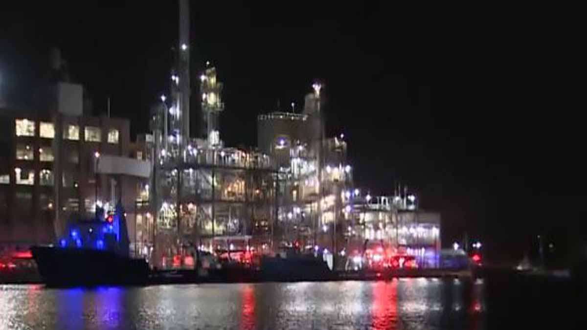 Emergency crews respond to fire at chemical manufacturing plant in Quincy