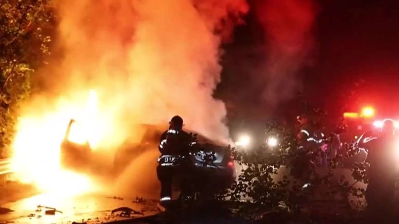 Fiery crash in Harwich sends 2 to hospital