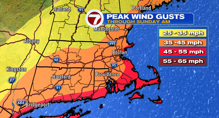Nor’easter whipping winds, driving rain to linger