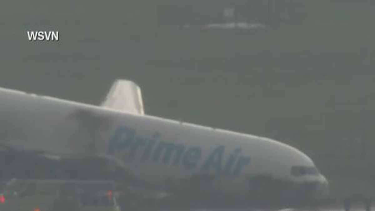 At least 5 dead after Amazon cargo plane barreled off runway at Miami airport