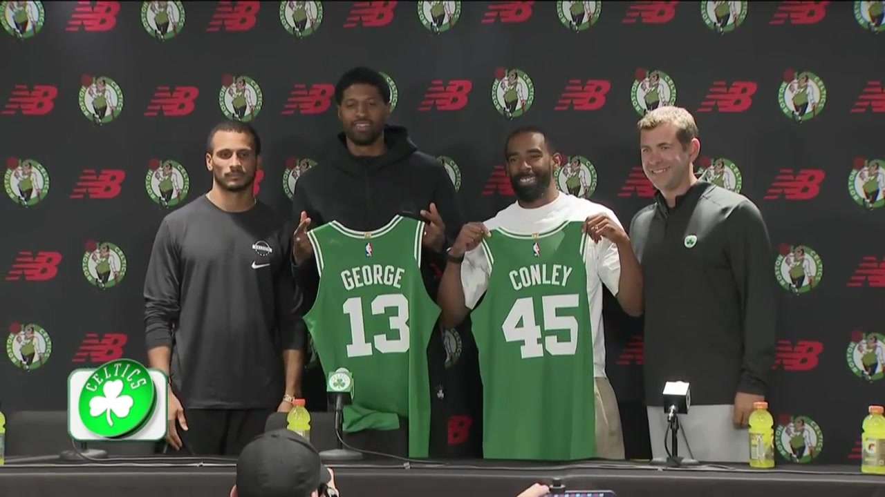 Paul George, Mike Conley talk Jaylen Brown trade, joining Celtics: ‘I'm here to help'
