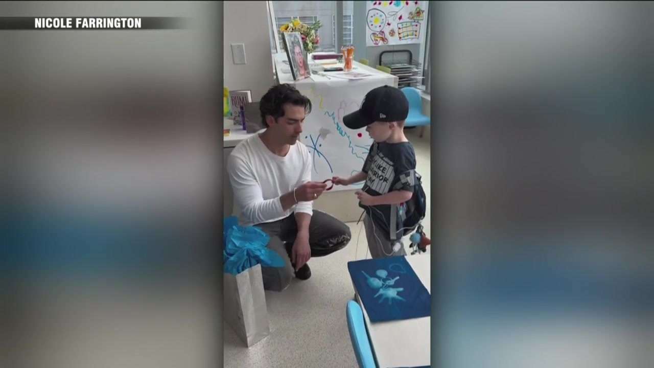 Joe Jonas visits patients at Boston Children’s Hospital